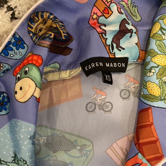 Karen mabon silk long pants and shirt pajama set - Picture 2 of 3